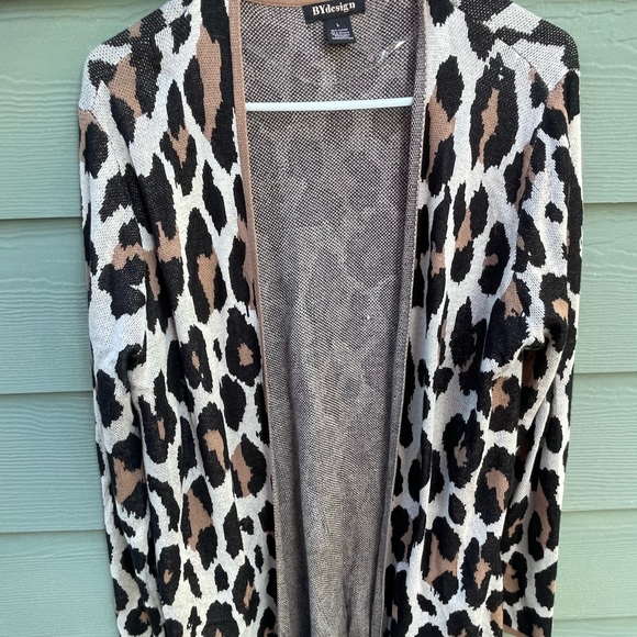 ByDesign Sweaters - ByDesign Leopard Print Open Cardigan L